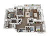 Floor plan image of B4, 2-bedroom apartment